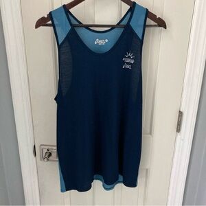 ASICS New York City, Marathon Singlet Tank Top Running Shirt Mens L COOLMAX